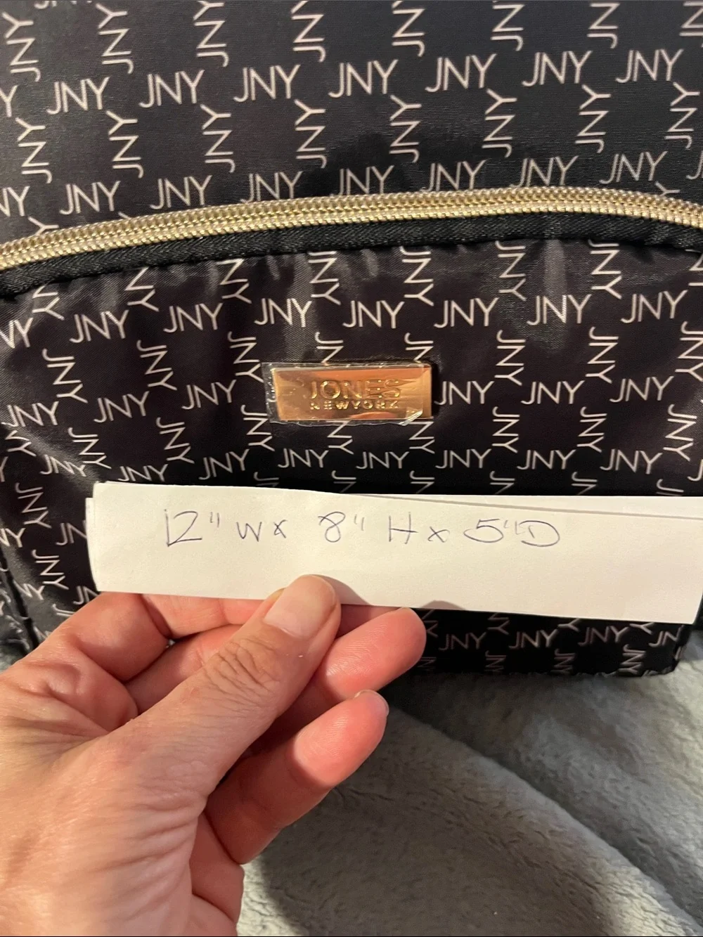 Jones New York Travel Cosmetic Bag & MHB 5PK Cosmetic Marble Brush Set NWT’s